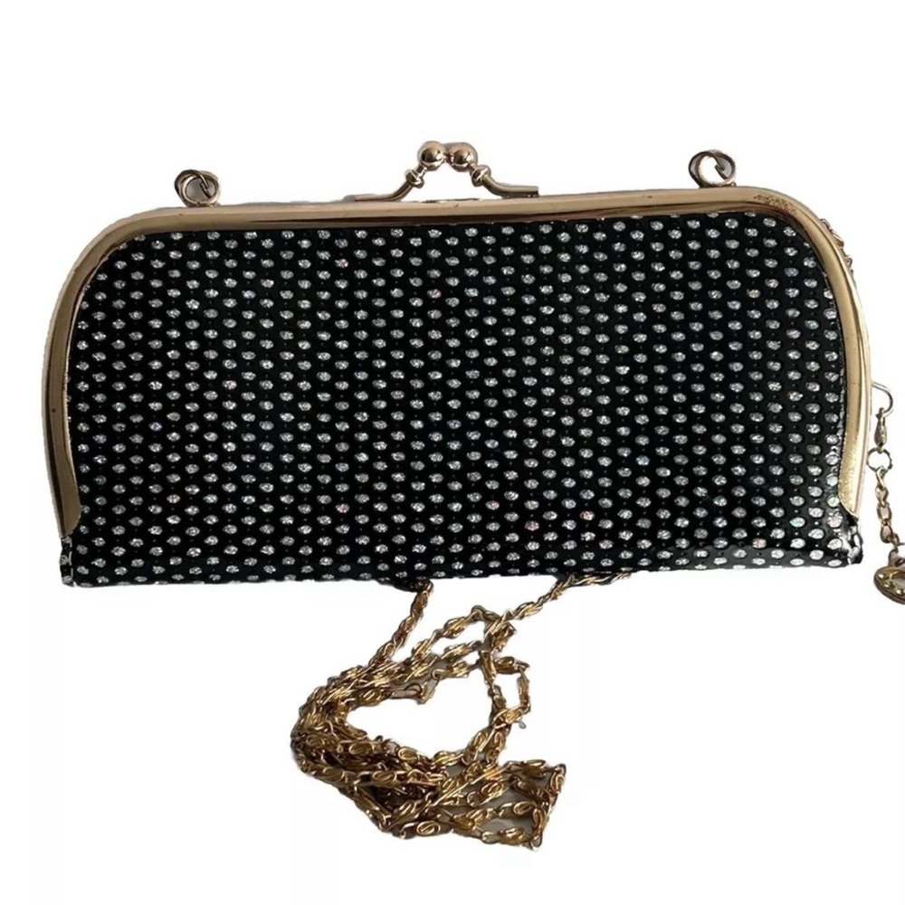 Elegant Black and Gold Clutch Bag